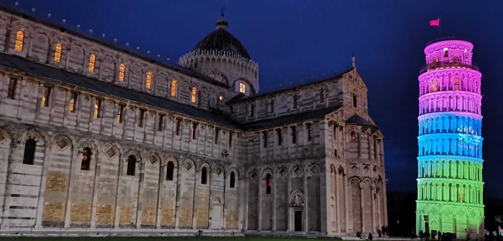 ERN ReCONNET lights up the Leaning Tower of Pisa