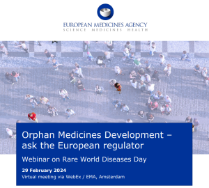 EMA webinar for RDD: Orphan medicines development – ask the European regulator